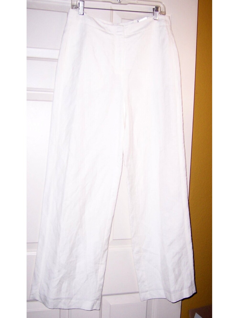 NWT Alfani White Wide Leg Linen Blend Trousers/Pants US 6
